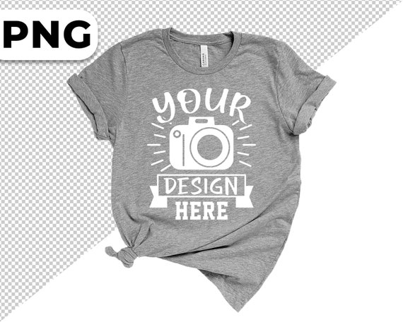 Png Bella Canvas 3001 Athletic Heather Unisex T Shirt Mock Up Etsy