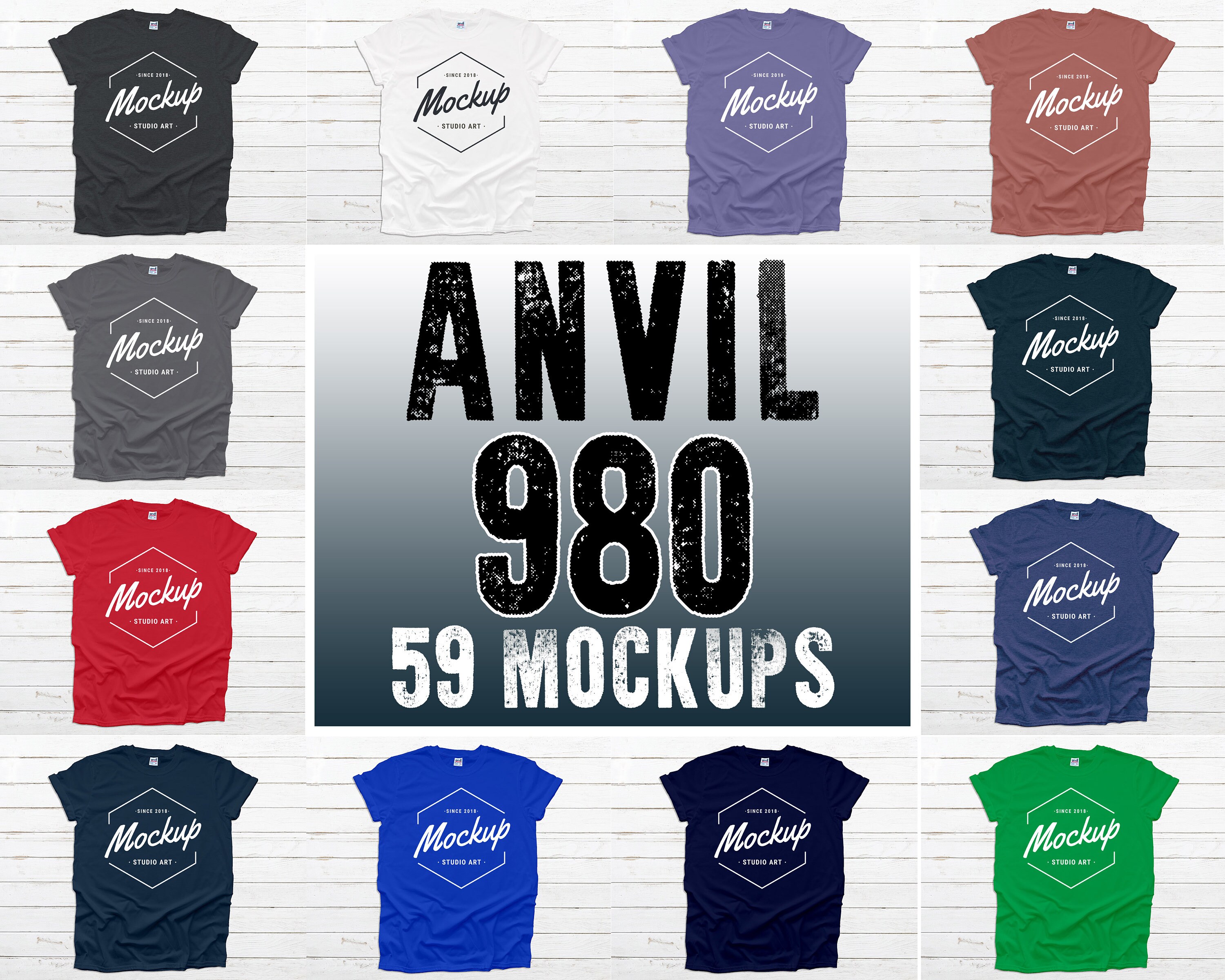 Download Mega Bundle 59 Mockups Anvil 980 T Shirt Mock Up Anvil Mock Etsy