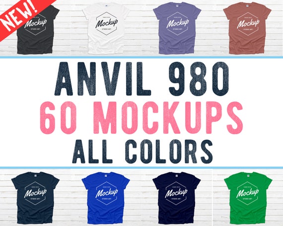 Download Mega Bundle 60 Mockups Anvil 980 T Shirt Mock Up Anvil Mock Etsy