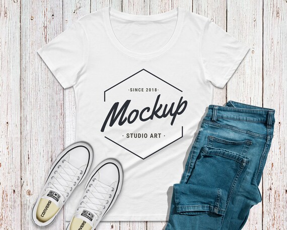 Bundle 10 Mockups Anvil 391 Ladies Womans Girls T Shirt Flat Etsy
