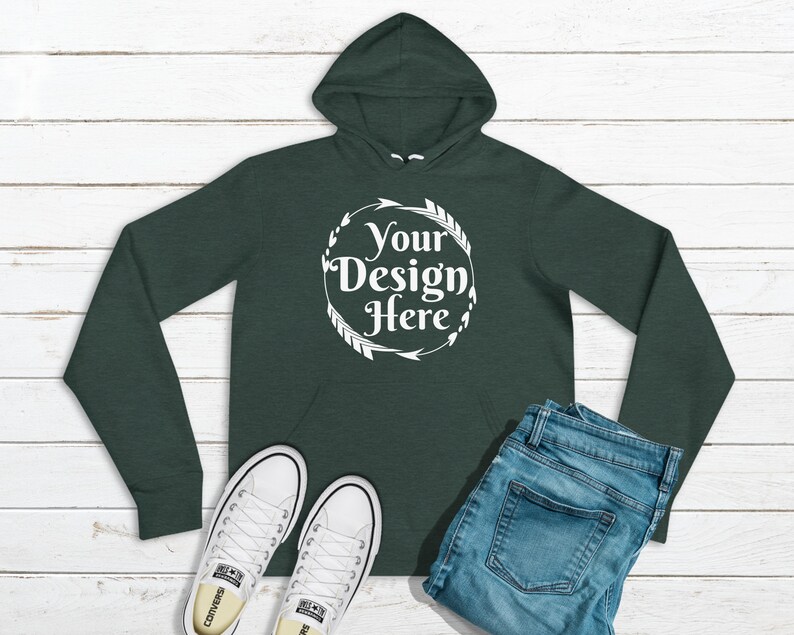 Download BUNDLE 5 Mockups Bella Canvas 3719 Hoodie Mock Ups Unisex ...