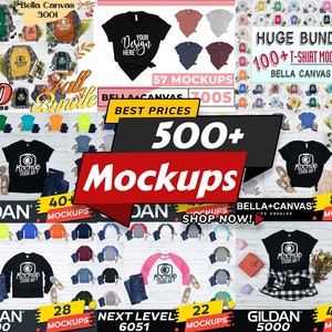 2700 Apparel Mockups Bundle Etsy