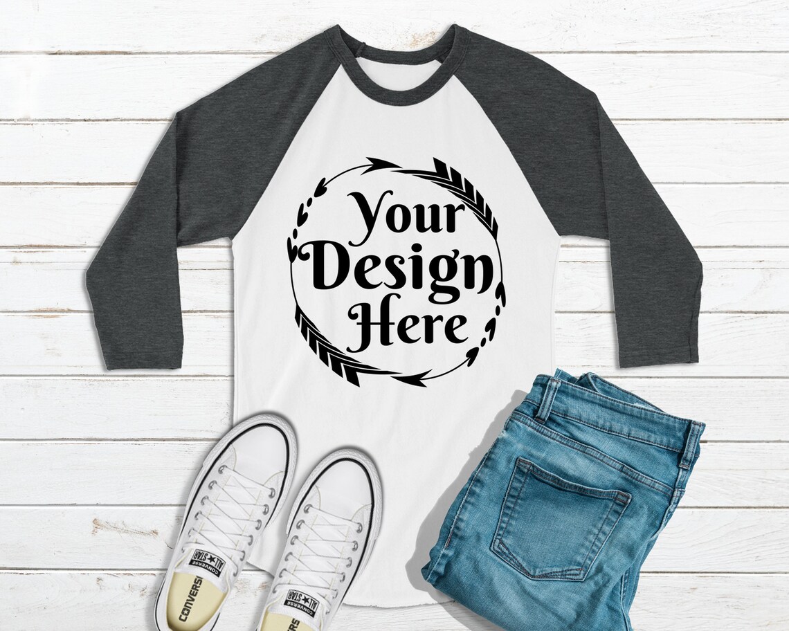 Download BUNDLE 12 Mockups Raglan 3/4 Sleeve Multi Colors Mock Ups | Etsy