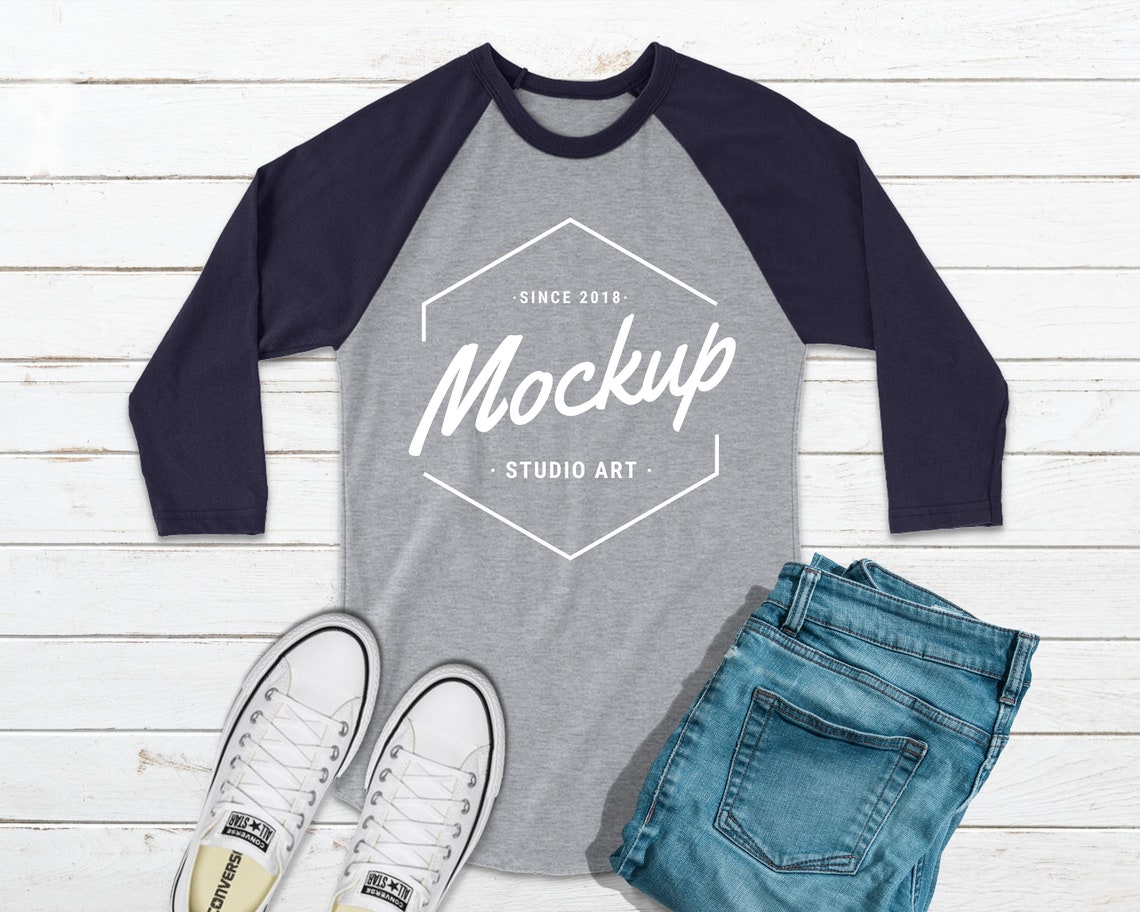 Download BUNDLE 8 Mockups GILDAN 570 Raglan 3/4 Sleeve Multi Colors | Etsy