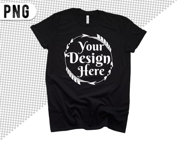 Png Bella Canvas 3001 Black Unisex T Shirt Mock Up Mock Up Etsy