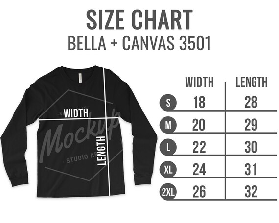 Bella Canvas Raglan Size Chart