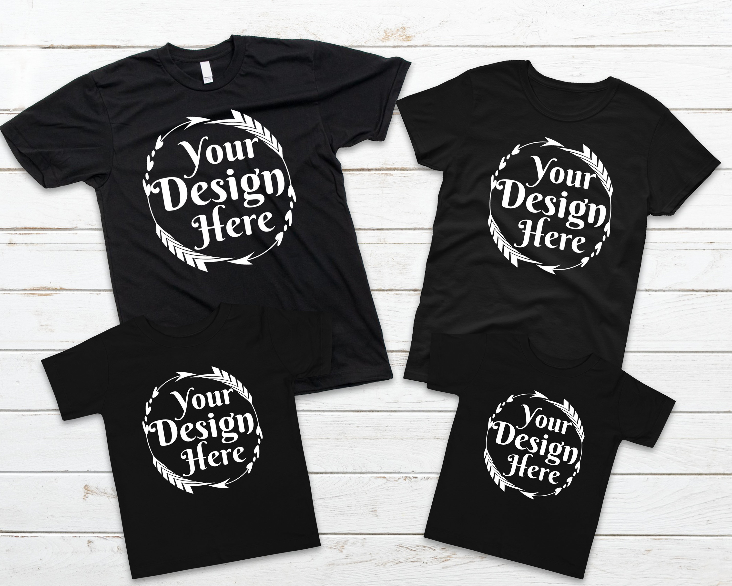 Download Family Shirt Mock ups Matching Family Blank Black Shirt | Etsy
