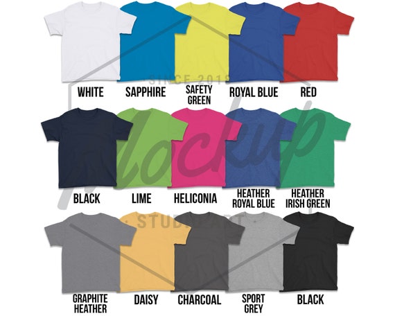 Gildan Raglan Color Chart