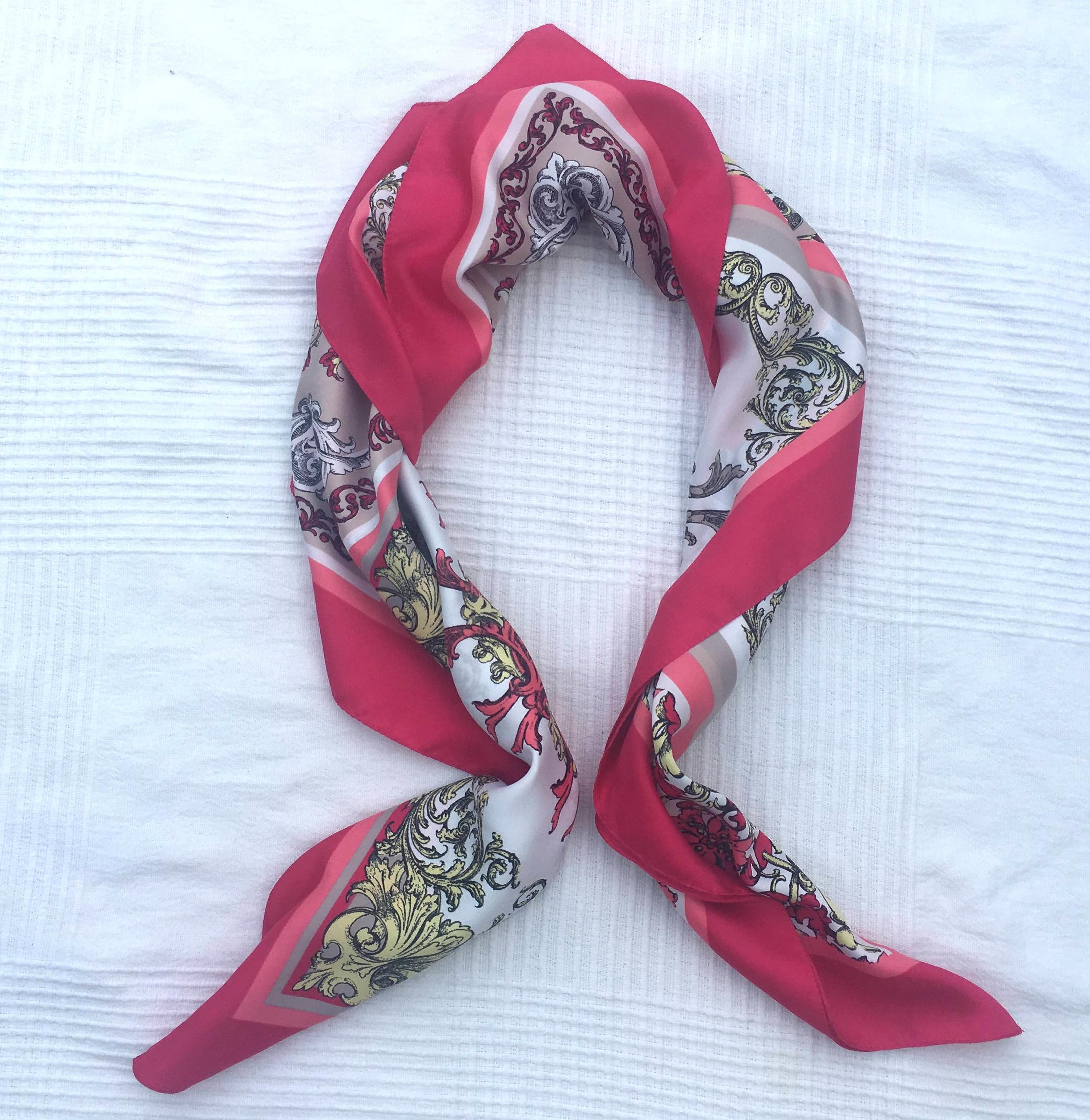 Foulard Pura Seta Scialle Donna Van Gogh Seta 53x53cm Stampa