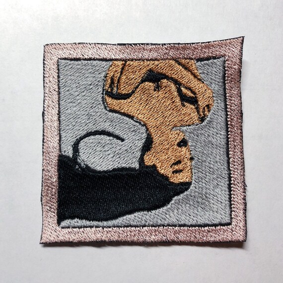 Ariana Grande Thank You Next Album Cover Square Minimalistic Cute Pink Embroidered Iron On Sew On Patch