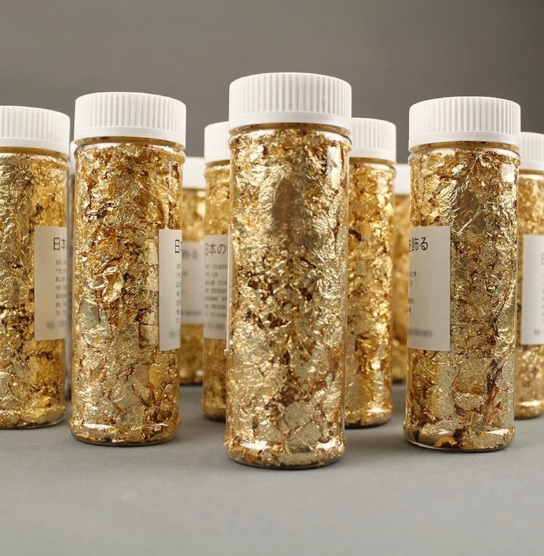 Edible Gold Leaf Flakes 24K Gold Decorative Art 1 Etsy