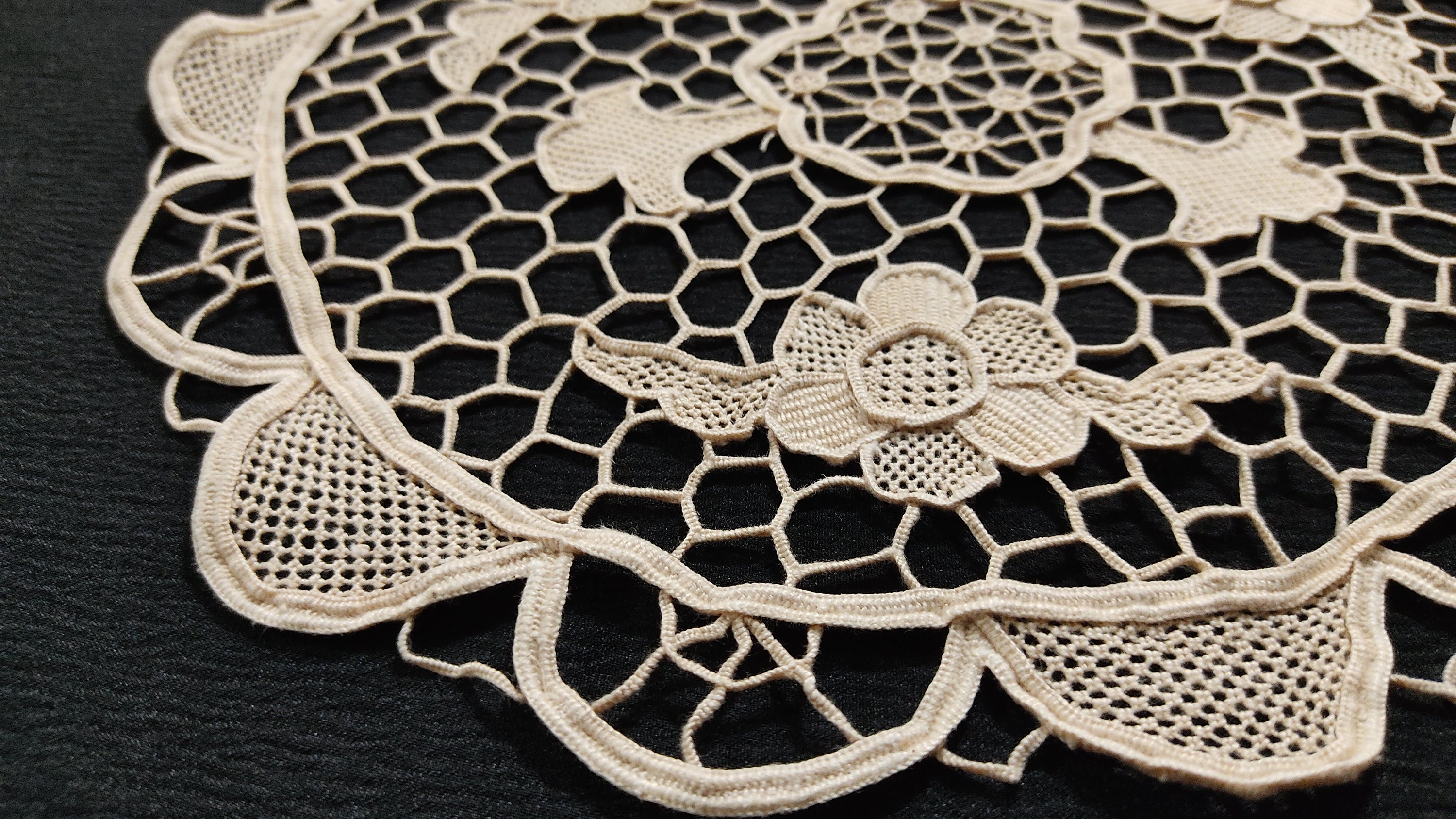 Handmade Needle Lace Placemats Doilies Set of 3 Etsy