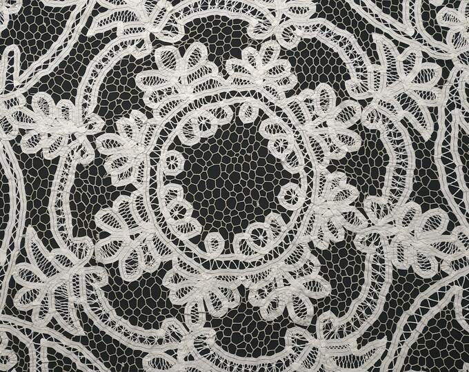 Antique Battenburg Lace Round Tablecloth Handmade White and Etsy
