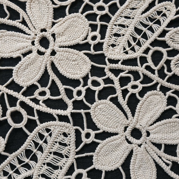 Romanian Point Lace Large Doily Table Runner, Handmade, 20x61cm / 7.9x24in