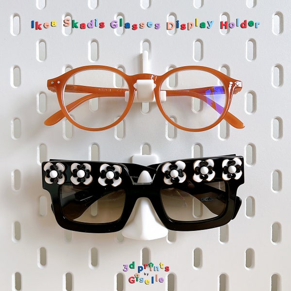 Glasses and Sunglasses Display Holder for Ikea Skadis and Uppspel Pegboard | Eyewear Organiser