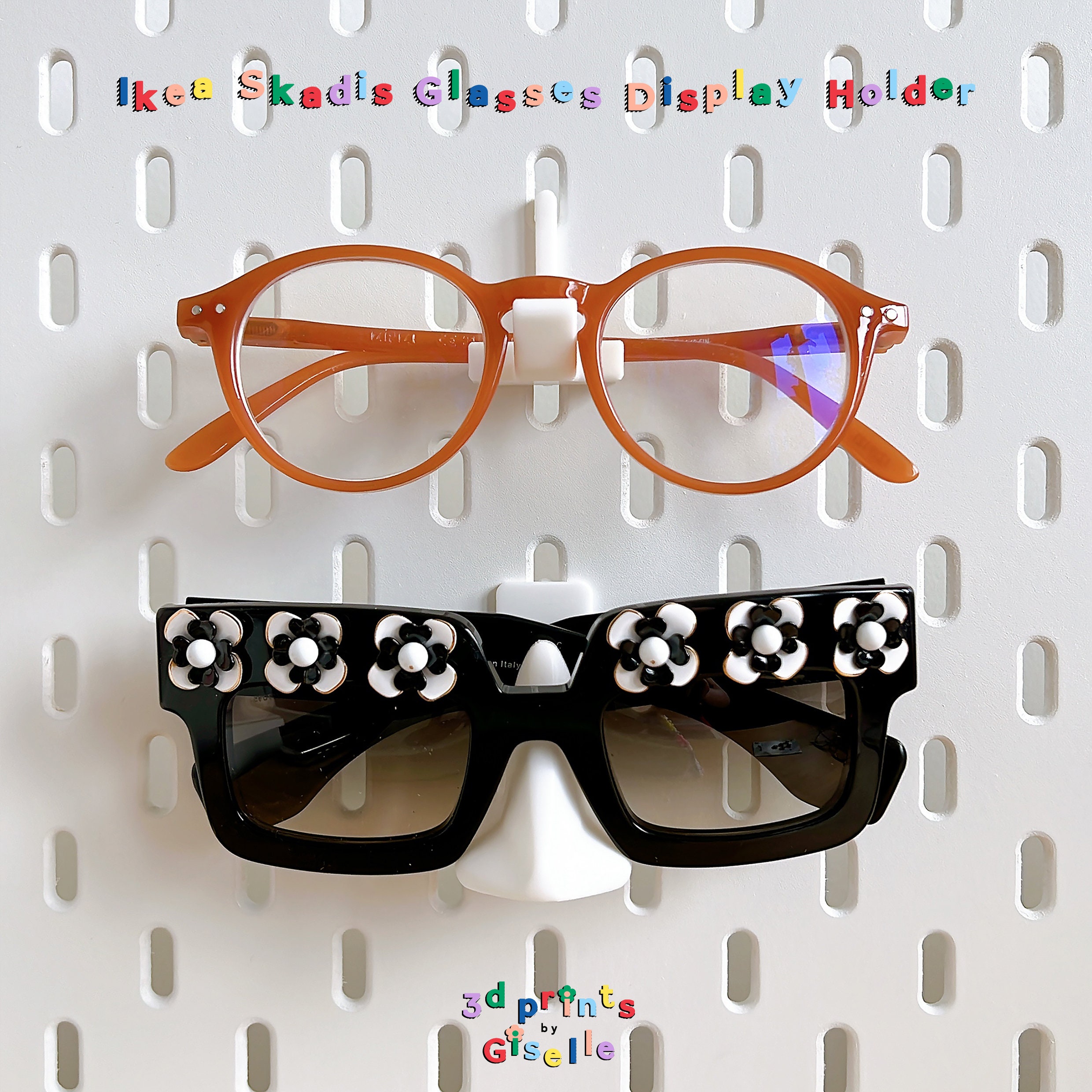 Glasses and Sunglasses Display Holder for Ikea Skadis and Uppspel