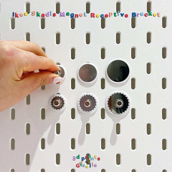 Magnet Display Holder for Ikea Skadis and Uppspel Pegboard