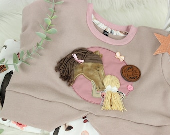 Girly-Sweater Kleid Mädchen Pullover Oberteil Sweatshirt Pulli Hoodie