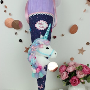 2024 school bag made of fabric sugar bag unicorn horse school enrollment girls glitter image 5