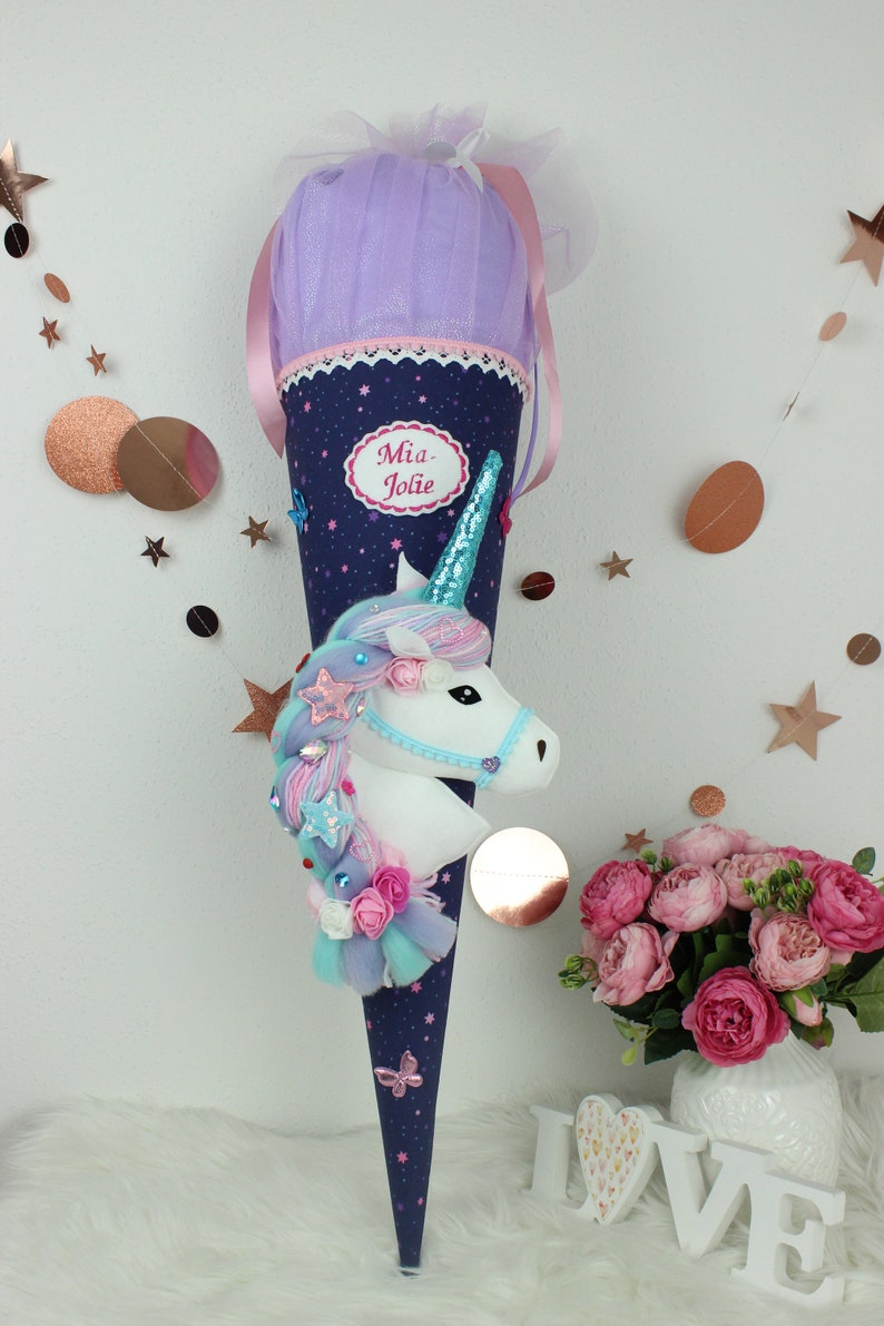 2024 school bag made of fabric sugar bag unicorn horse school enrollment girls glitter image 5