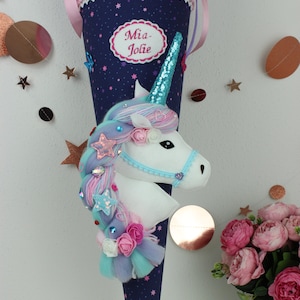 2024 school bag made of fabric sugar bag unicorn horse school enrollment girls glitter image 3