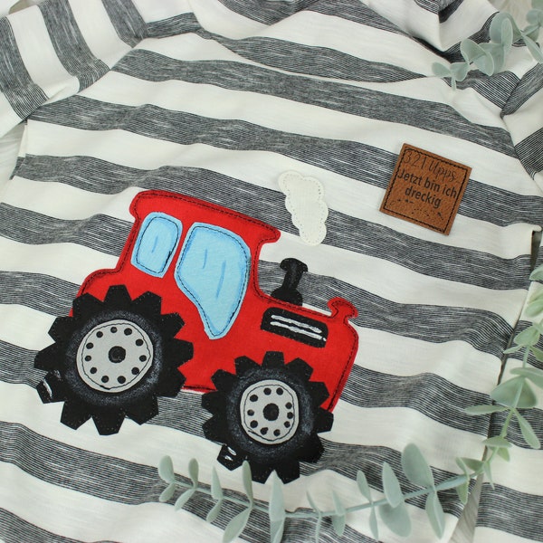 Hoodie Junge Pullover Oberteil Sweatshirt Pulli Hoodie Größe 116 Einzelstück Traktor