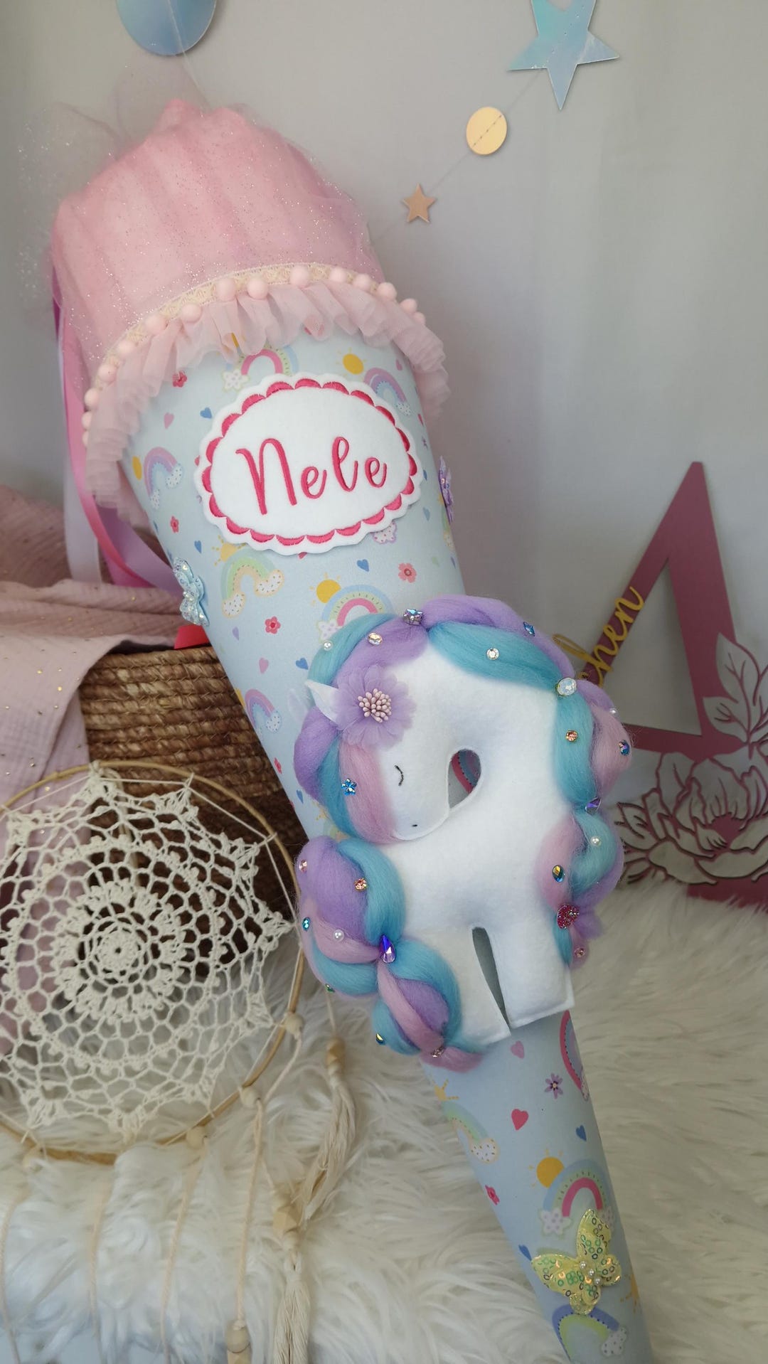 XXL Schultüte, Zuckertüte, Pferde, Pferd, Einschulung, Neu 100 % Handarbeit