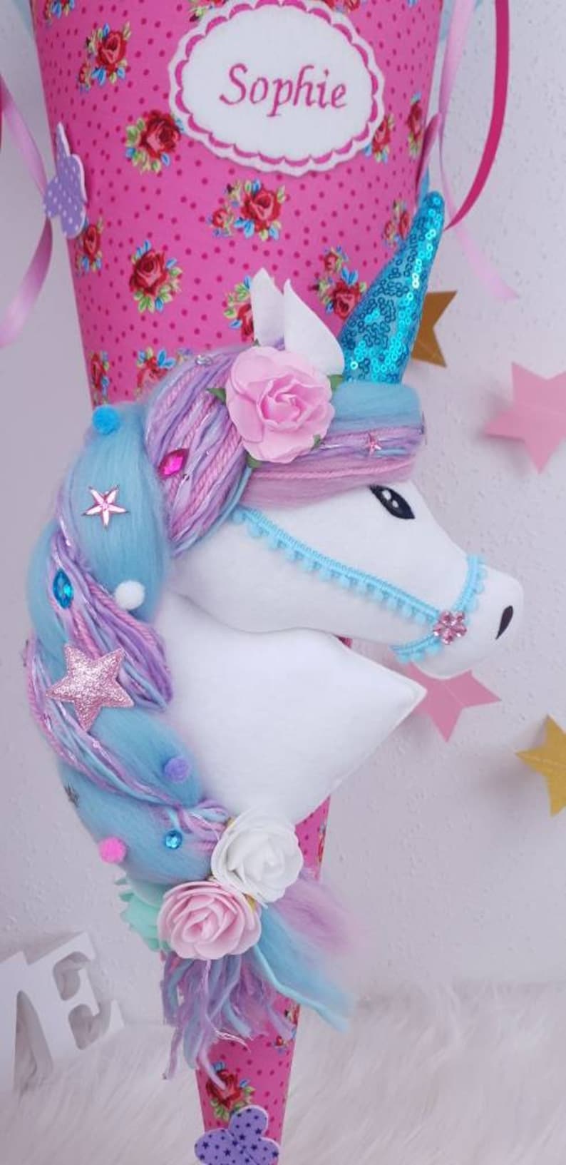 Schultüte Zuckertüte Einhorn | Etsy