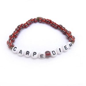 CARPE DIEM kralen armband in Boho-style. Pluk de dag afbeelding 2