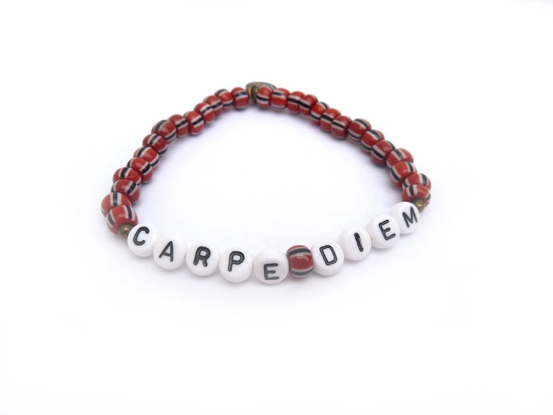 CARPE DIEM kralen armband in Boho-style. Pluk de dag afbeelding 2