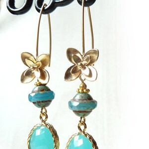 Collection Elegance: gold color earrings S-689b image 3