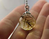 Small moss terrarium pendant Unique handmade jewelry Transparent necklace, attached to silver chain Unisex Christmas gift
