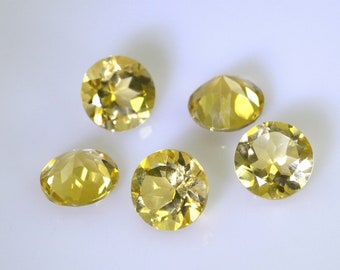Citrin facettiert rund 3mm 4mm 5mm 6mm 7mm 8mm 9mm 10mm 11mm 12mm 13mm 1 Stück lose Edelsteine