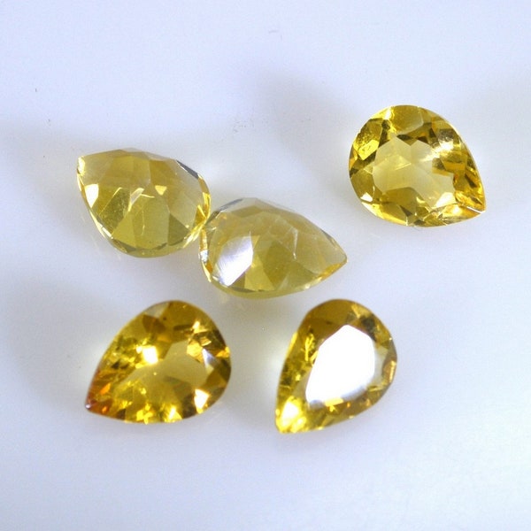 citrine à facettes poire 3x5mm 4x6mm 5x7mm 7x9mm 7x12mm 10x14mm 11x15mm 1pc pierres précieuses en vrac