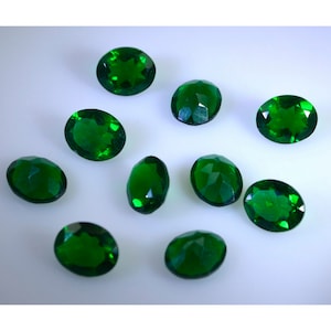 Emerald Cubic Zirconia Faceted Oval 3x5mm 4x6mm 6x8mm 8x10mm 10x12mm 10x14mm 12x16mm 1Pc Loose Gemstones
