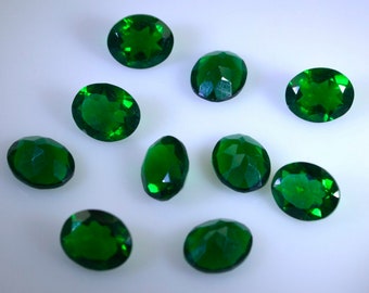 esmeralda circonio cúbico facetado oval 3x5mm 4x6mm 6x8mm 8x10mm 10x12mm 10x14mm 12x16mm 1pc piedras preciosas sueltas