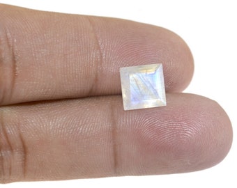 Rainbow Moonstone Faceted Square 3mm 4mm 5mm 6mm 7mm 8mm 9mm 10mm 11mm 12mm 13mm 1Pc Loose Gemstones