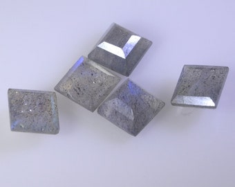 Labradorite Faceted Square 3mm 4mm 5mm 6mm 7mm 8mm 9mm 10mm 11mm 12mm 13mm 1Pc Loose Gemstones