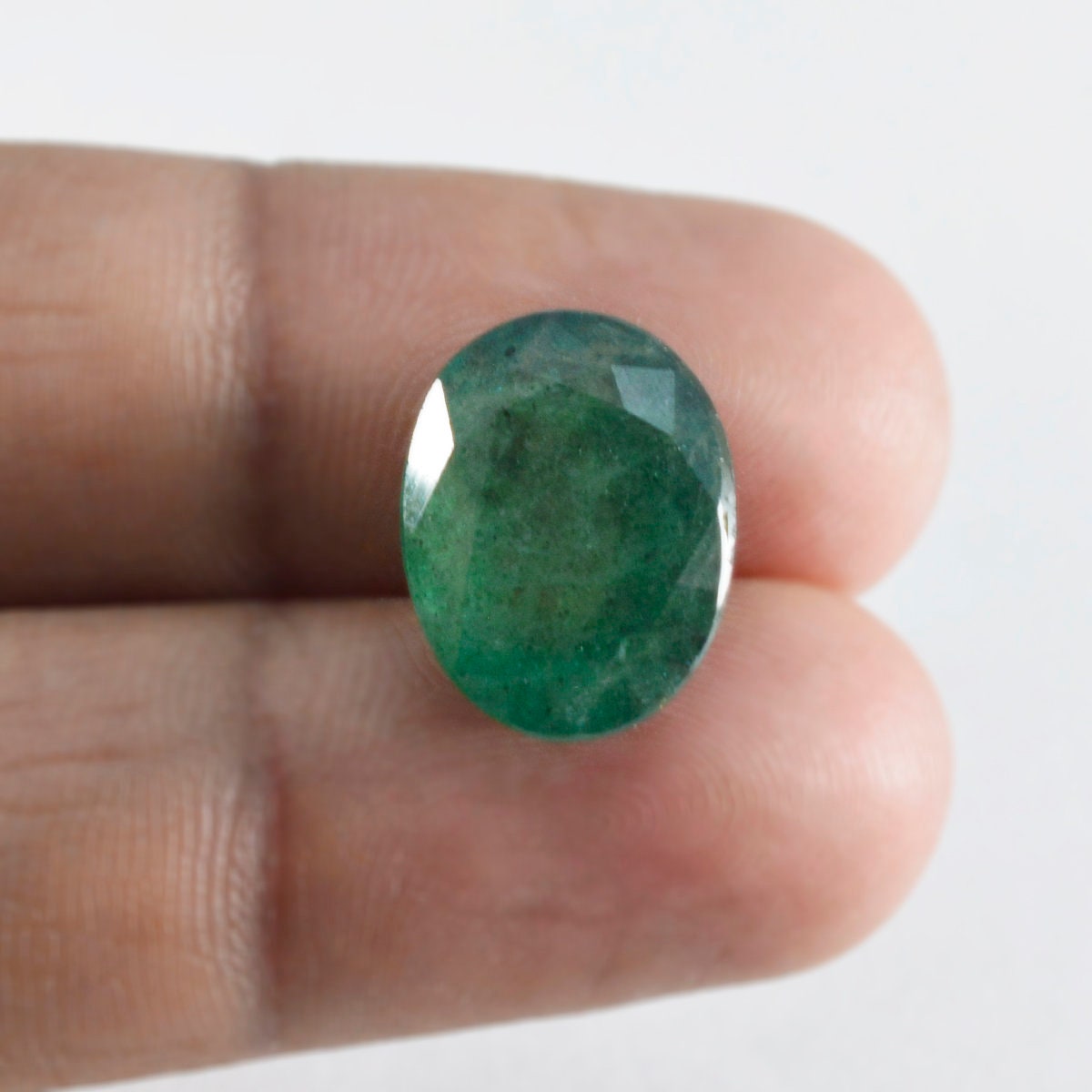8.55 Carat Light Green Emerald Loose Gems Oval Shape Faceted Etsy