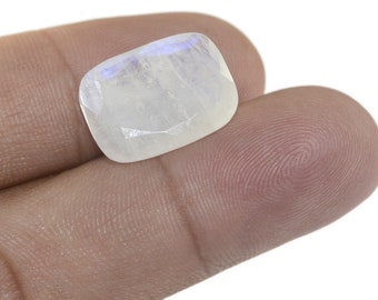 Rainbow Moonstone Faceted Emerald 4x6mm 6x8mm 8x10mm 10x12mm 10x14mm 12x16mm 1PC Loose Gemstones