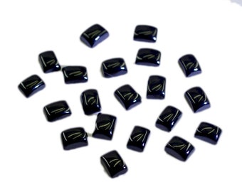 Black Onyx Cabochon Emerald 4x6mm 6x8mm 8x10mm 10x12mm 10x14mm 12x16mm 1pc loose gemstones