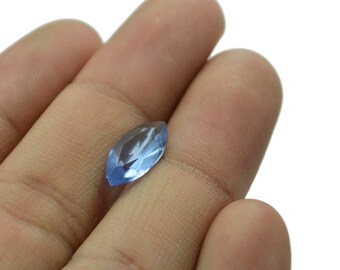 Blue Sapphire Cubic Zirconia Faceted marquise 3x6mm 4x8mm 5x10mm 6x12mm 7x14mm 8x16mm 1Pc Loose Gemstones