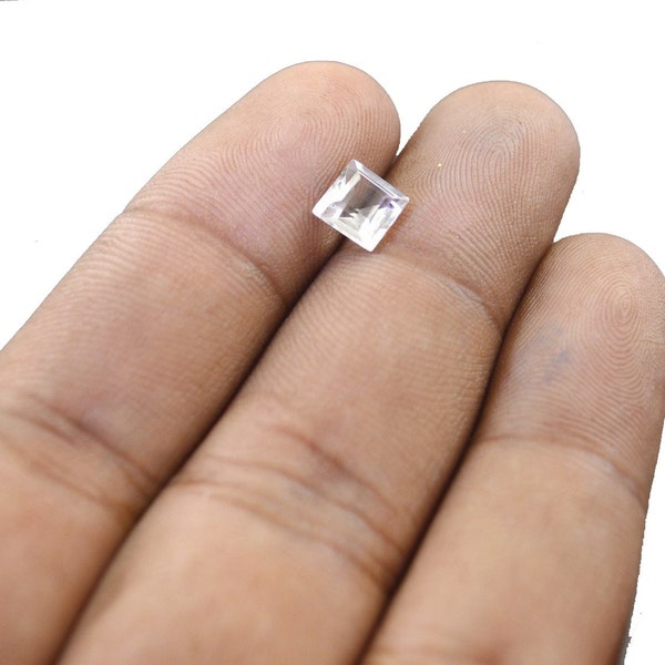 Crystal Quartz Faceted Square 3mm 4mm 5mm 6mm 7mm 8mm 9mm 10mm 11mm 12mm 13mm 1Pc Loose Gemstones