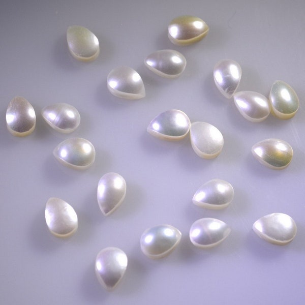 Pearl cabochon pear 3x5mm 4x6mm 5x7mm 7x9mm 7x12mm 10x14mm 11x15mm 1pc loose gemstones