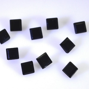 schwarzer Onyx Cabochon Quadrat 3mm 4mm 5mm 6mm 7mm 8mm 9mm 10mm 11mm 12mm 13mm 1 Stück lose Edelsteine