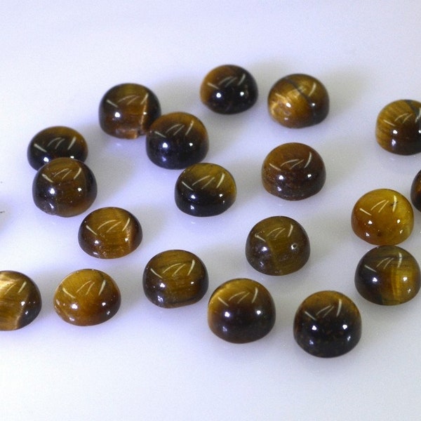 comely tiger eye cabochon round 3x3 mm to 12x12 mm 1pc loose gemstones