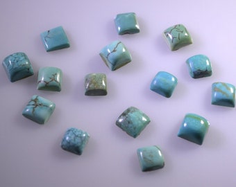 statuesque turquoise cabochon square 3x3 mm to 12x12 mm 1pc loose gemstones