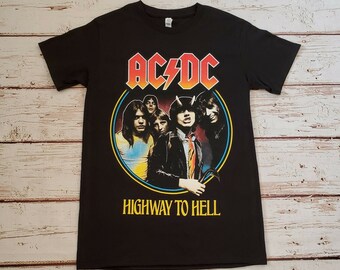 HIGHWAY TO HELL WORLD TOUR 1979//1980-100/% Official T-shirt w//tags AC//DC TEE