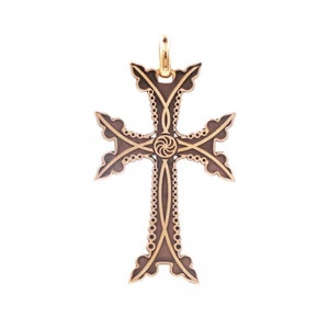 Armenian Cross laser-worked in 18 carat gold