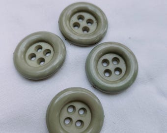 4 botones grandes, 24 mm, verdes